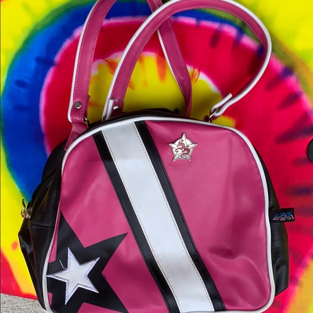 Pink star rockabilly purse